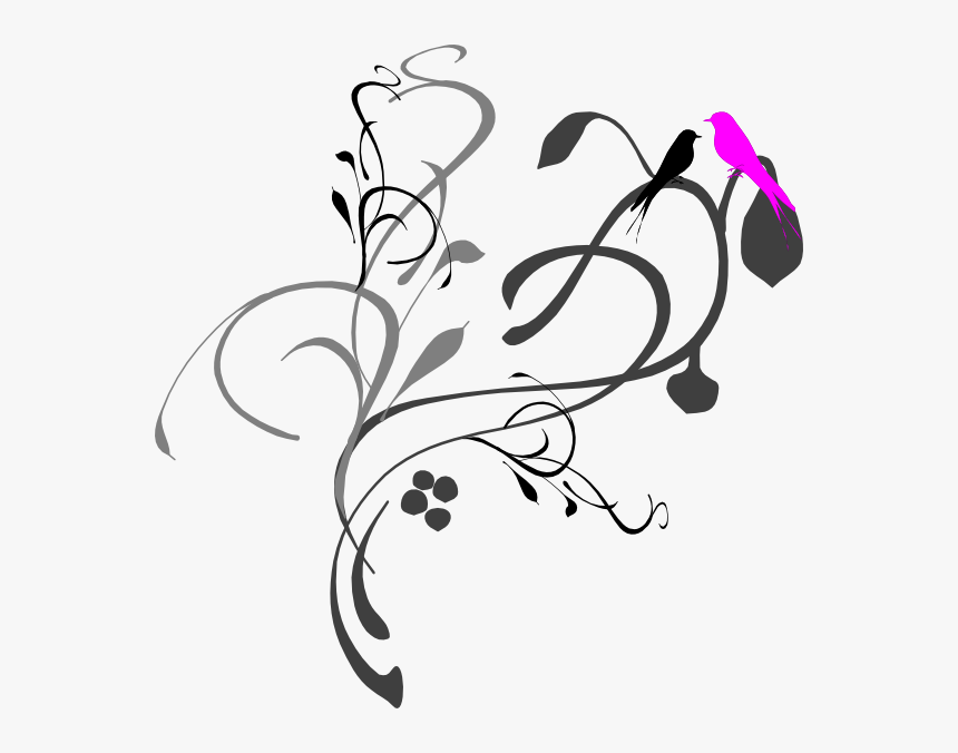 Transparent Gray Clipart - Vines Clip Art, HD Png Download