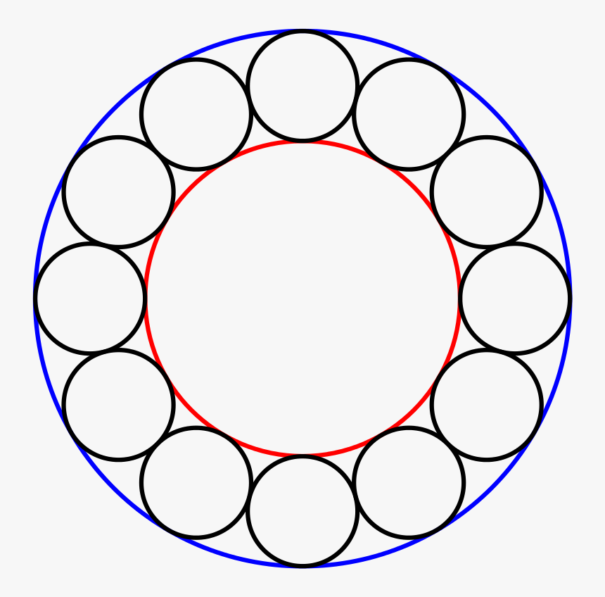 Steiner Chain 12mer Annular - 9 Circles In A Circle, HD Png Download