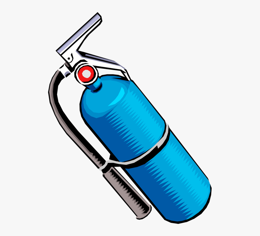 Vector Illustration Of Handheld Cylindrical Blue Fire, HD Png Download