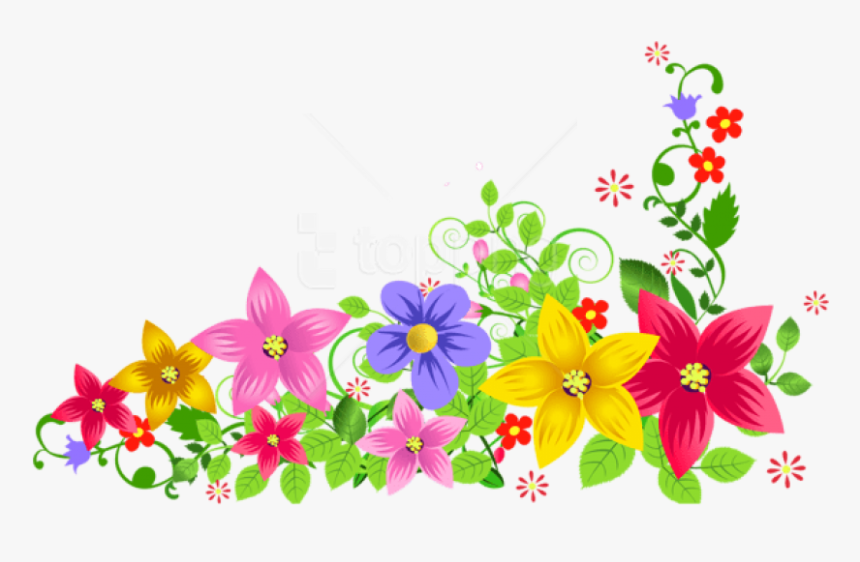Free Png Download Transparent Floral Decoration Clipart - Flowers Png Images Hd, Png Download