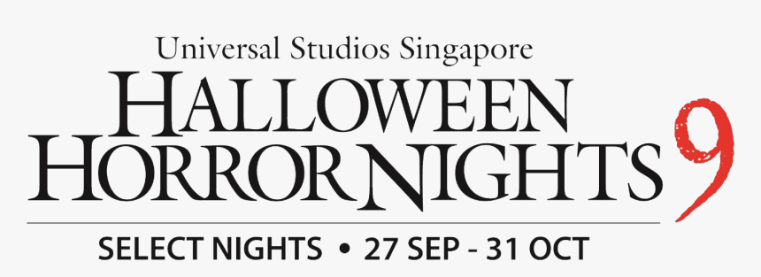 Halloween Horror Nights 9 Singapore Logo, HD Png Download