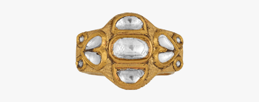 Graceful Kundan Polki Finger Ring - Bracelet, HD Png Download