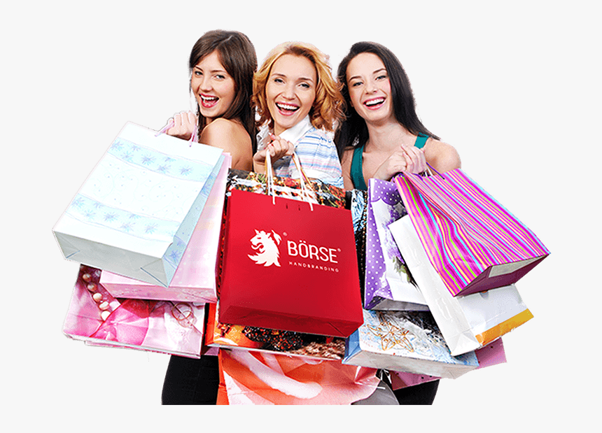Women Holding Shopping Bags - Shopping For Friends Wedding, HD Png Download