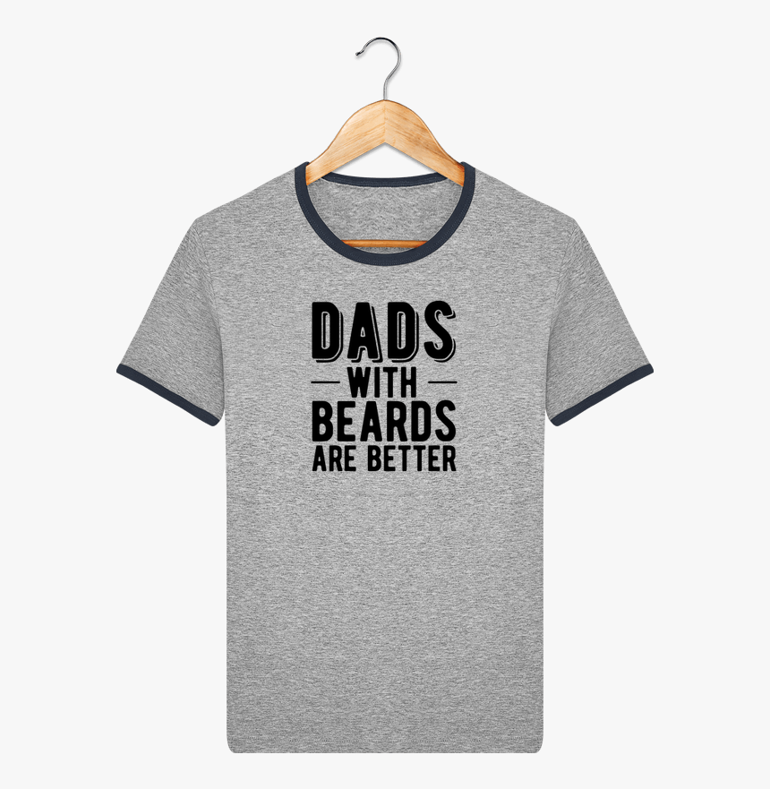 Stanley Contrasting Ringer T Shirt Holds Dad Beard - Finn Finn The Better Twin, HD Png Download