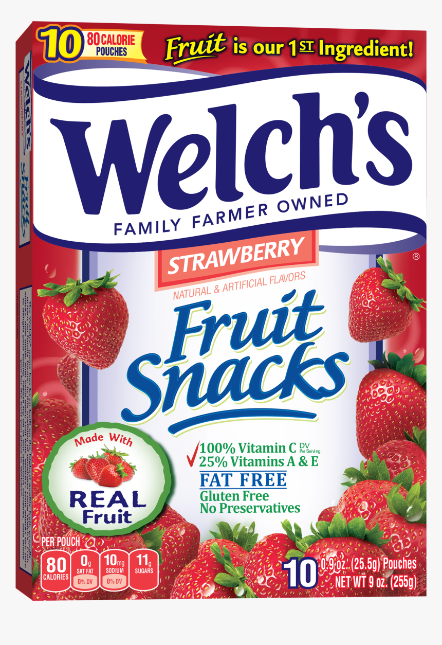 Welch's Strawberry Fruit Snacks, HD Png Download