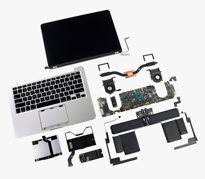 Macbook 2013 Teardown - Macbook Pro 15 2016 Battery, HD Png Download
