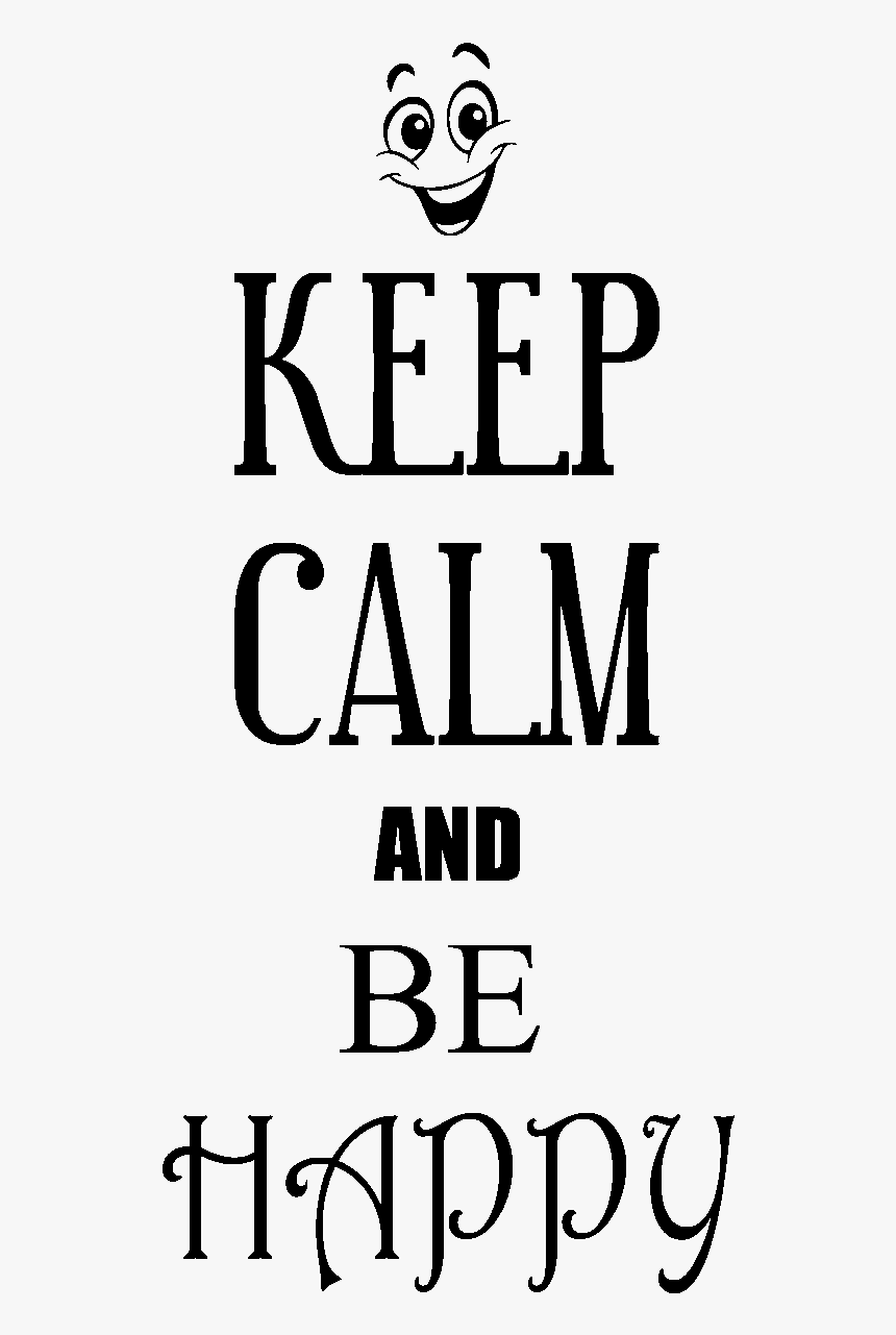 Sticker Keep Calm And Be Happy Ambiance Sticker Sb - Dog Licks, HD Png Download