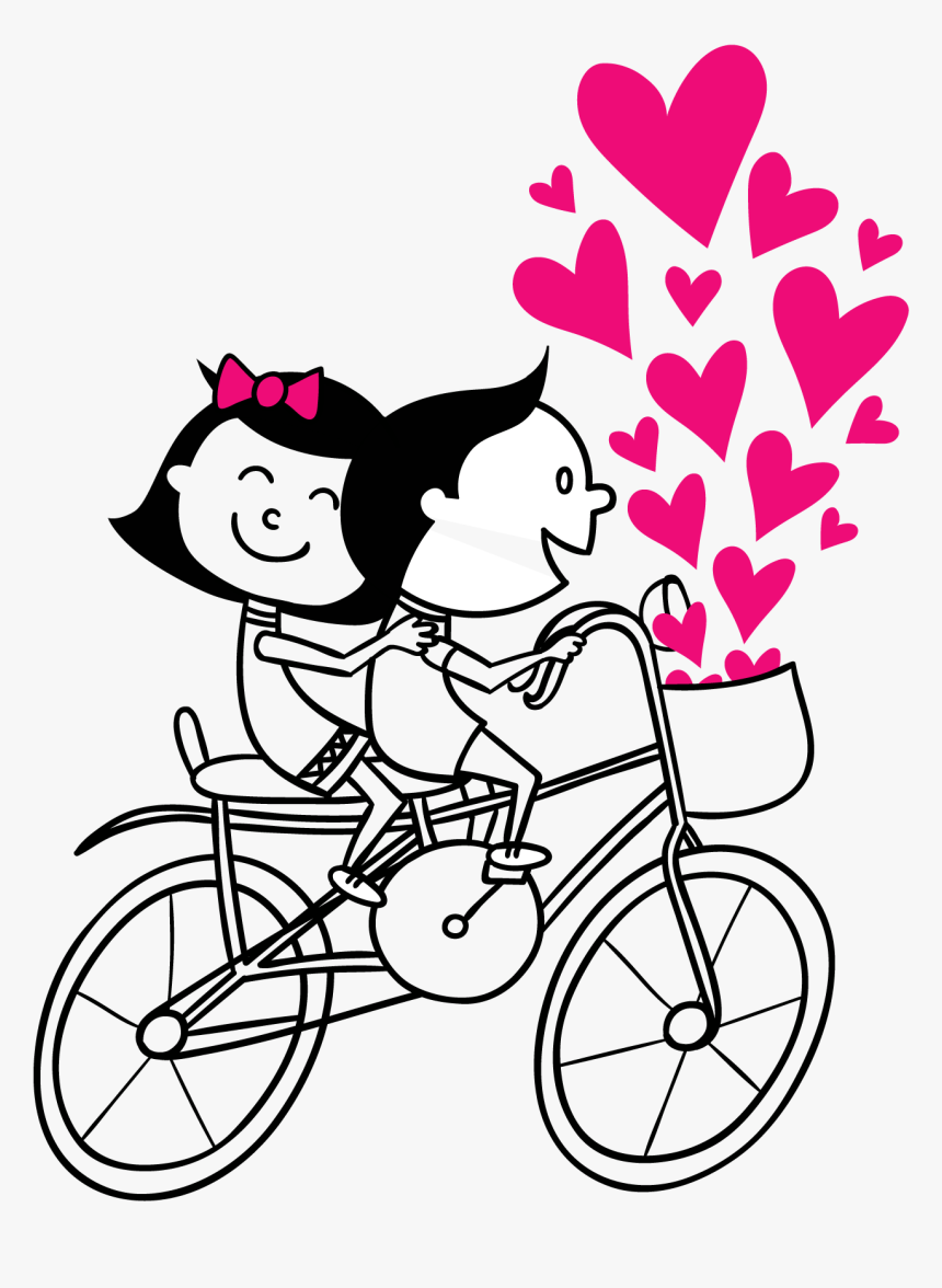 Couple Vector Cycling Png Free Photo Clipart - Love Couple Vector Png, Transparent Png
