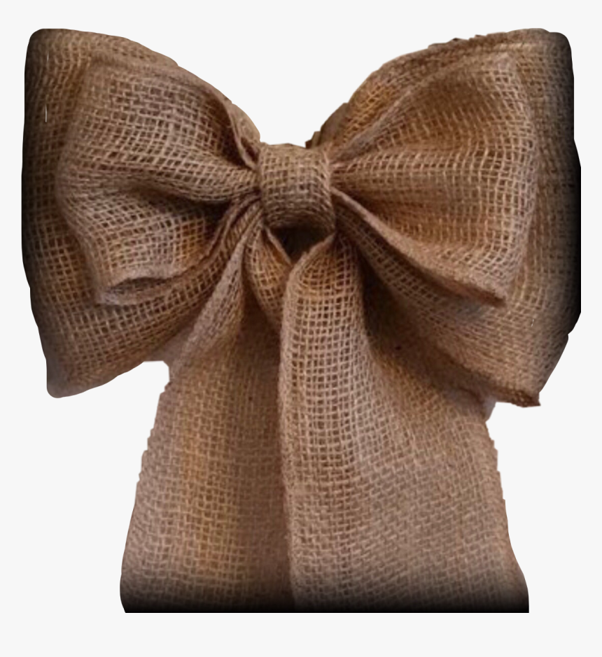 #brown #burlap #bow - Woolen, HD Png Download