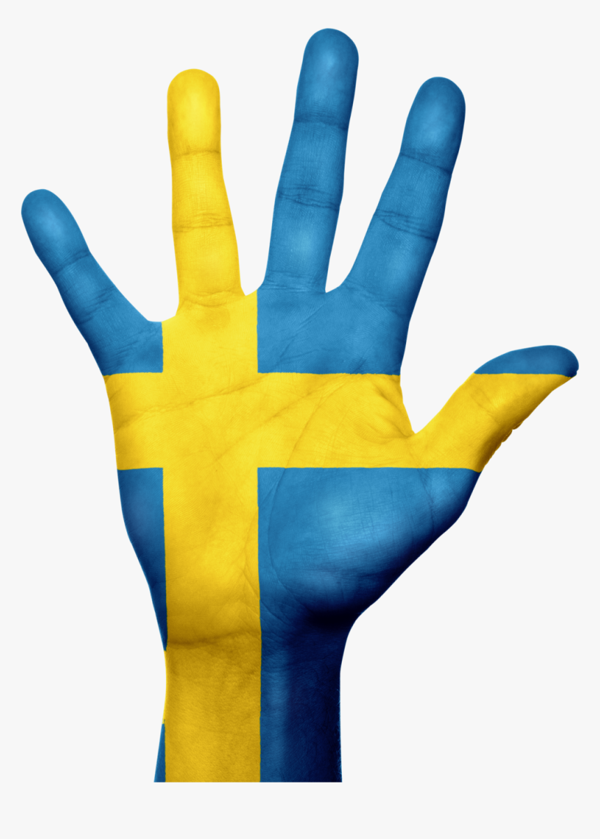 Sweden Flag Hand Png, Transparent Png