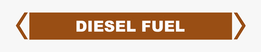 Brady Self Sticking Vinyl Pipe Marker Range - Diesel, HD Png Download