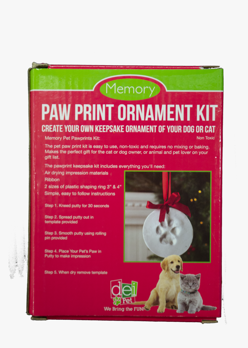 Paw Print Ornament Kit Photo Rear, HD Png Download