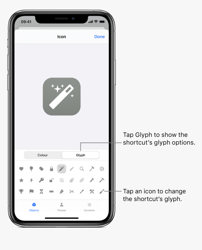 Icon Screen Showing Shortcut Glyph Options - Iphone 8 Plus Emojis, HD Png Download