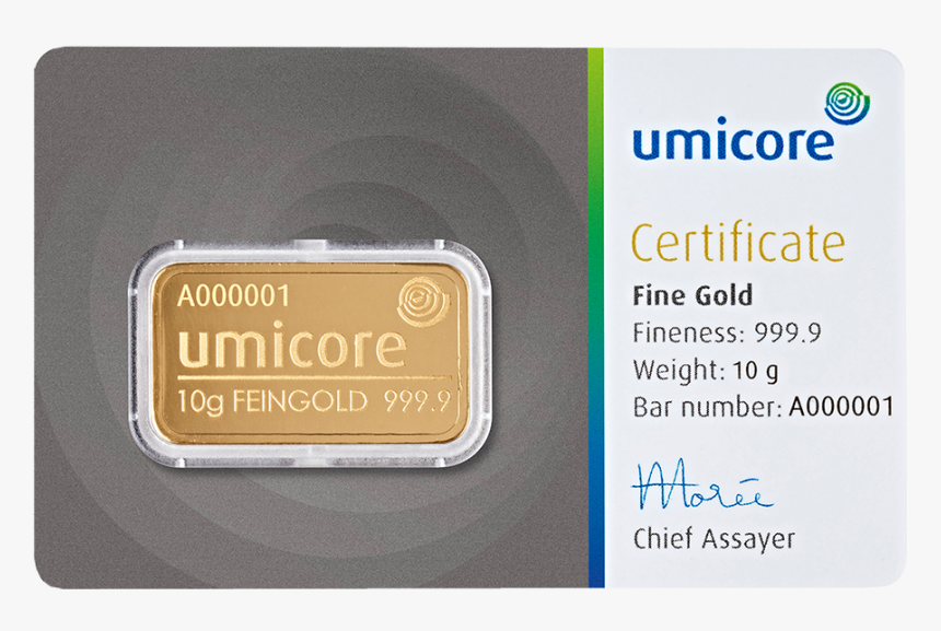 Umicore Gold 10 Gram, HD Png Download