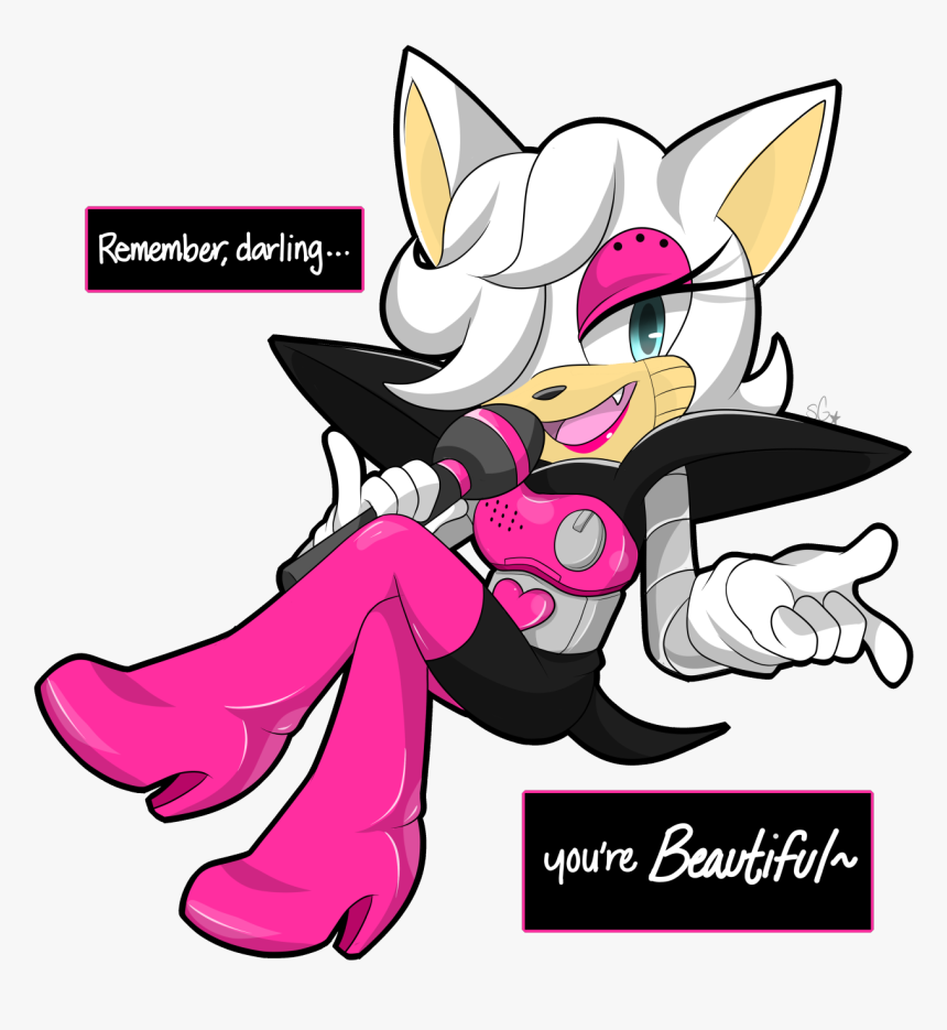 Remember, Darling You Re Oun Beautiful Sonic Lost World - Human Rouge The Bat, HD Png Download