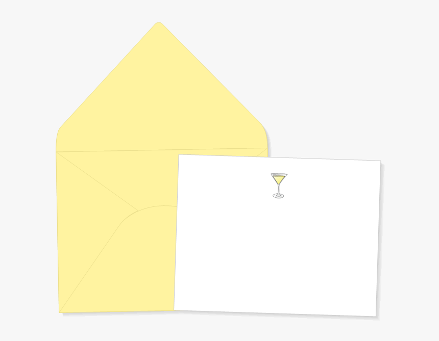Martini Glass Note Card Thank You - Envelope, HD Png Download