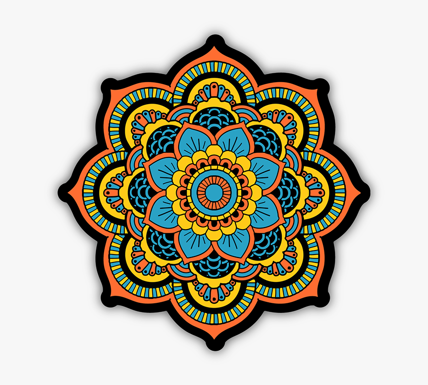 Sacred Geometry Mandala V4 Bumper Stickers - Sacred Geometry Mandala, HD Png Download