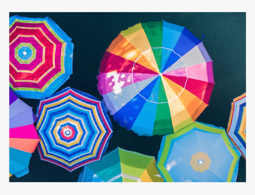 Beach Umbrella 101b Notecard - Circle, HD Png Download