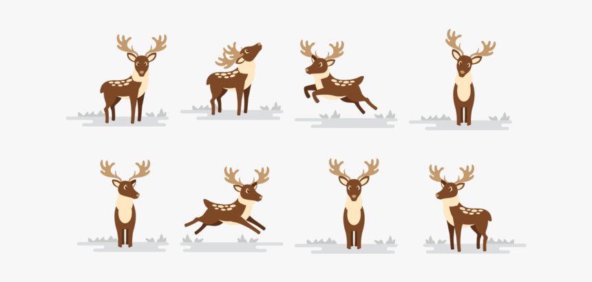 Deer Caribou Cartoon Vector - Caribou Animated, HD Png Download
