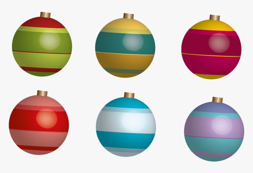 Transparent Bolas De Navidad Png - 6 Balls Clipart, Png Download
