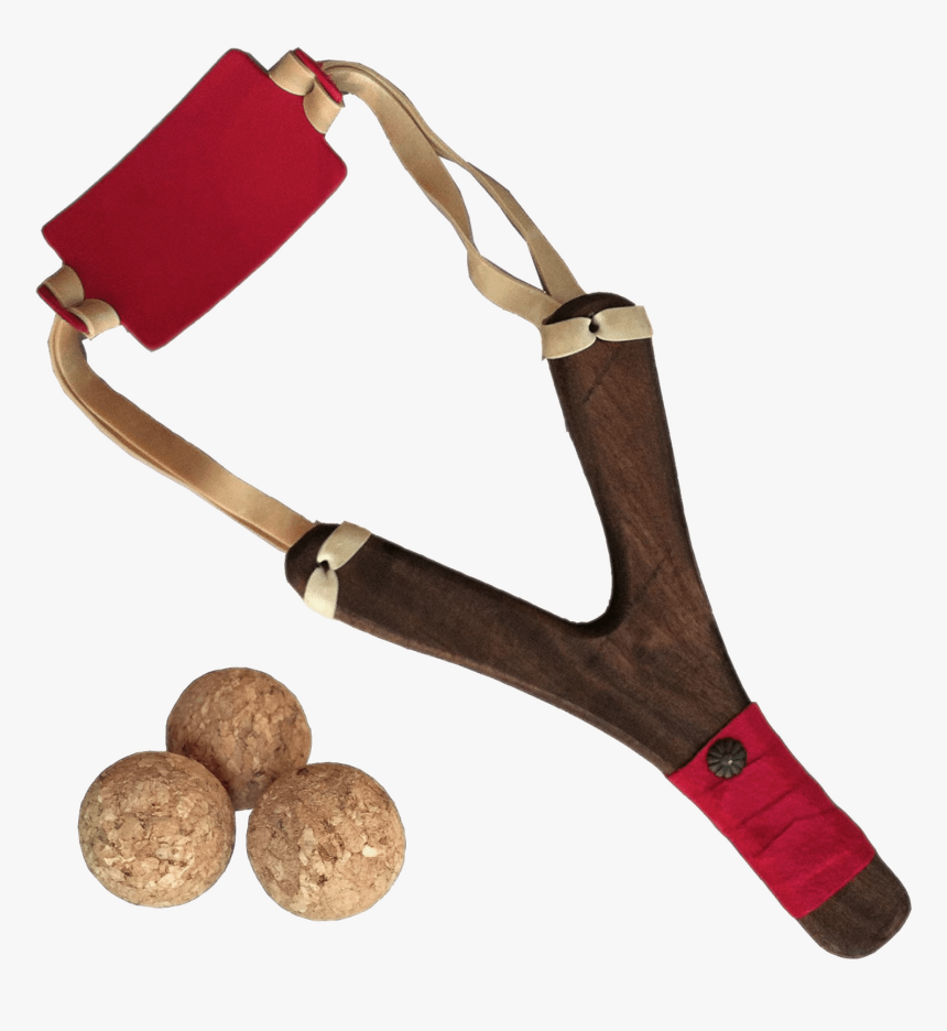 Slingshot With Small Cork Balls - Slingshot Png, Transparent Png
