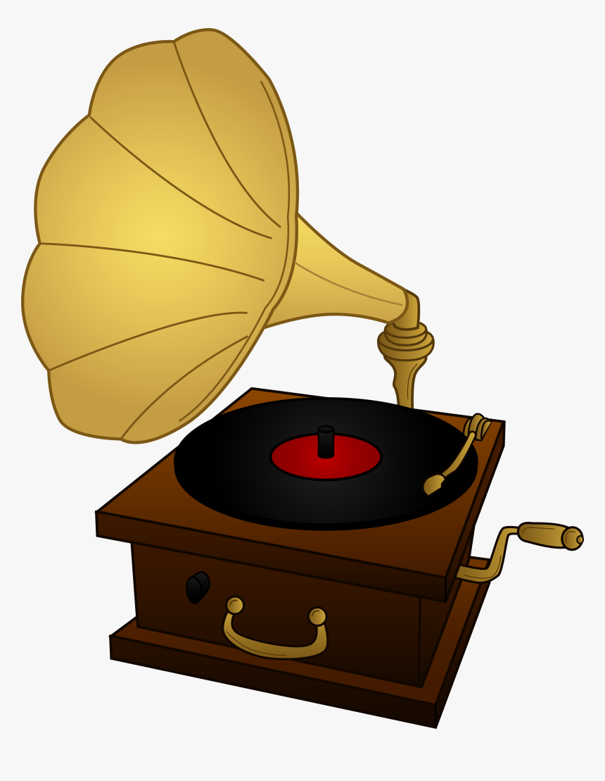 Record Player Clip Art - Old Record Player Clipart, HD Png Download
