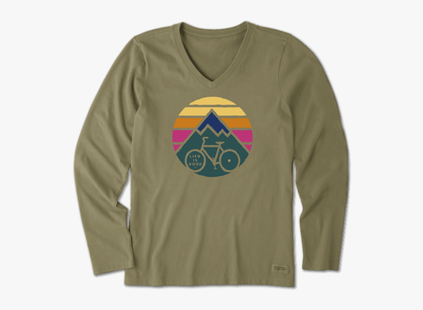 Women S Clean Mountain Bike Long Sleeve Crusher Vee - Triangle, HD Png Download