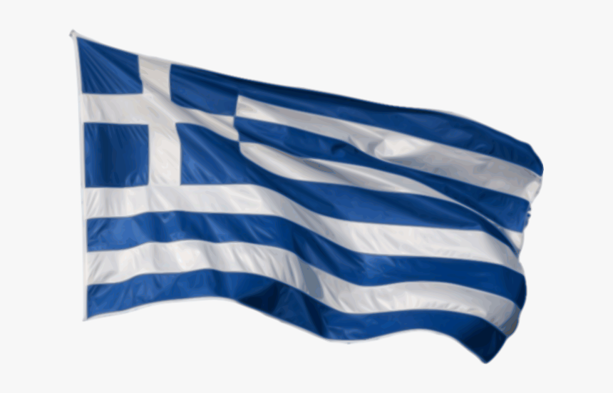 Greek Flag Waving Png, Transparent Png