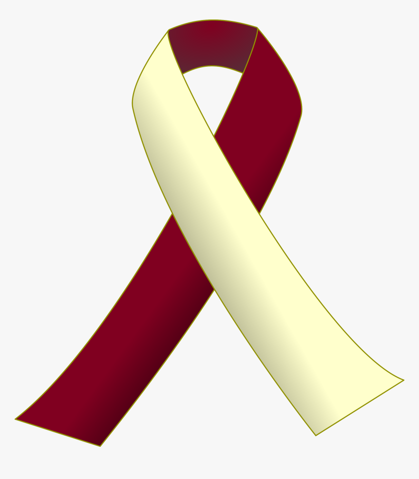 This Free Icons Png Design Of Burgundy And Ivory Ribbon - Head And Neck Cancer Logo, Transparent Png