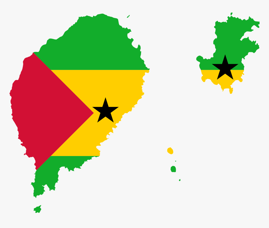 Sao Tome And Principe Flag Map Clip Arts - Sao Tome And Principe Flag Map, HD Png Download