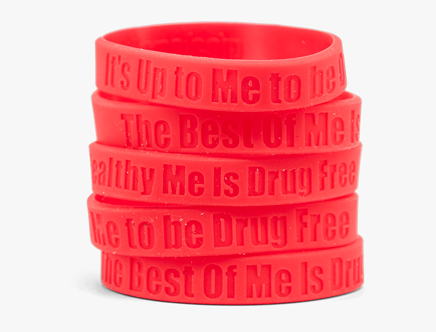 Red Ribbon Wristbands - Plastic, HD Png Download