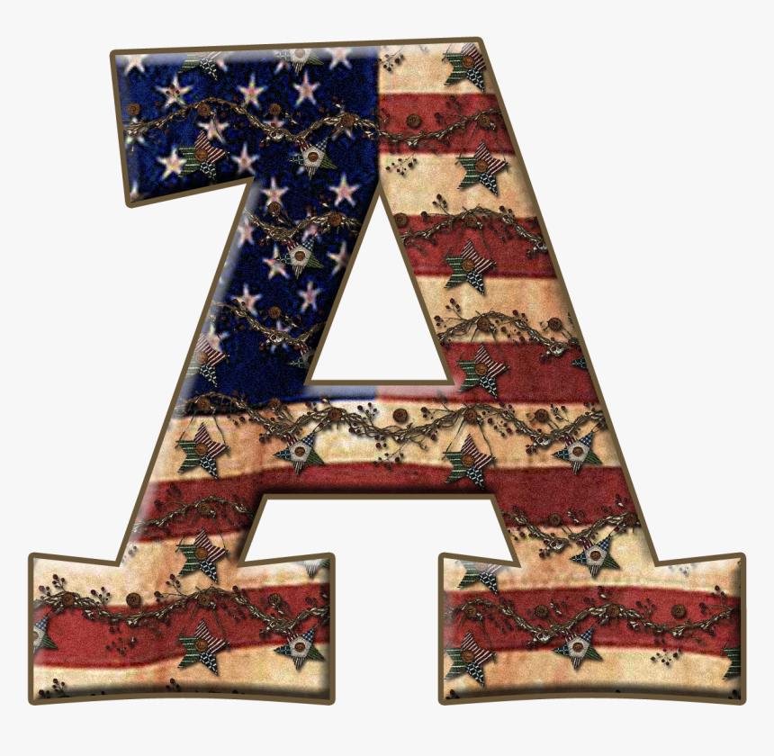 Alfabeto Con Bandera De Usa Vieja - Imagens Da Bandeira Dos Estados Unidos, HD Png Download