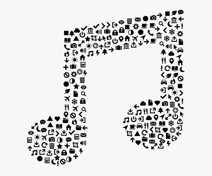Transparent Colorful Music Notes On A Staff Png - Musical Note, Png Download