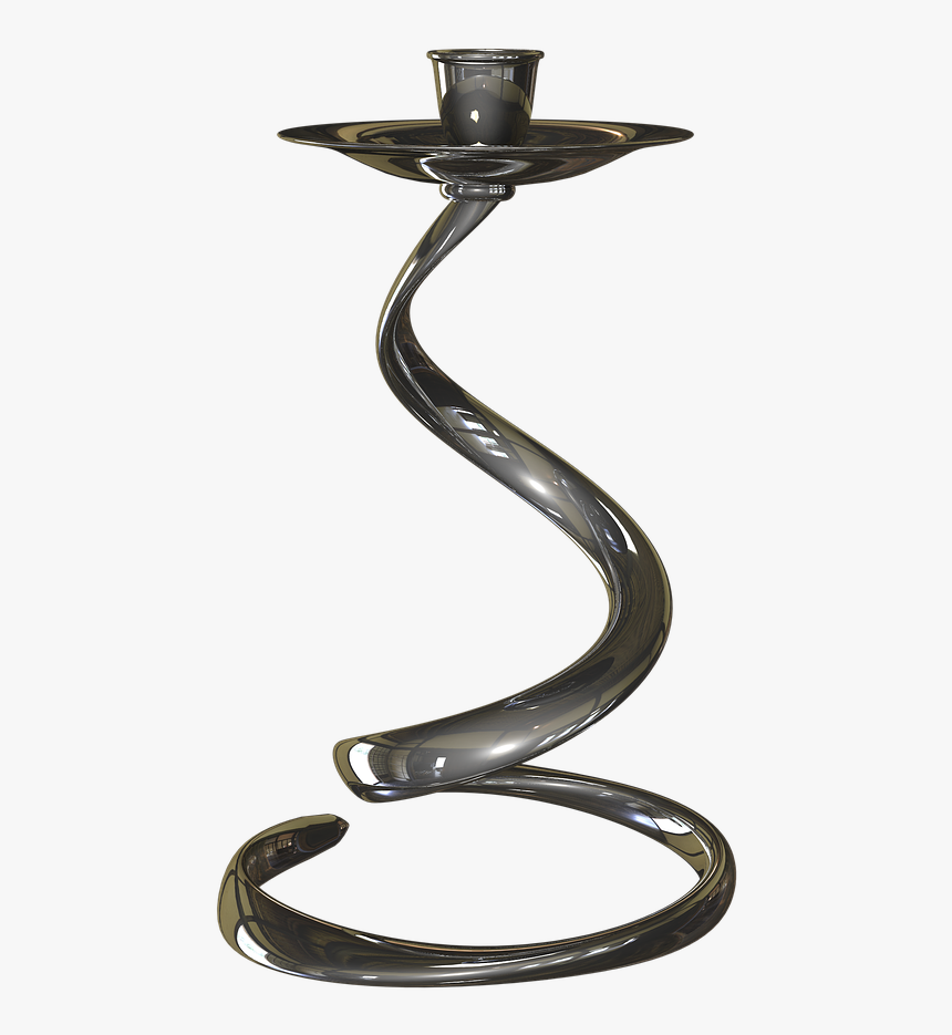Candle Holder Spiral Metal Pattern Free Picture - Spiral Candle Holder, HD Png Download
