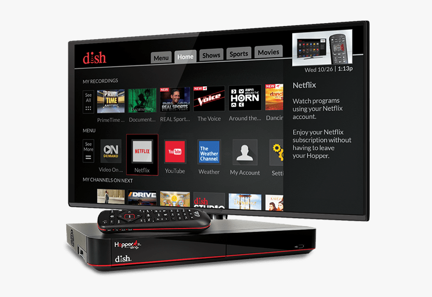 dish hopper 3 hd dvr lg smart tv to alexa hd png download transparent png image pngitem dish hopper 3 hd dvr lg smart tv to