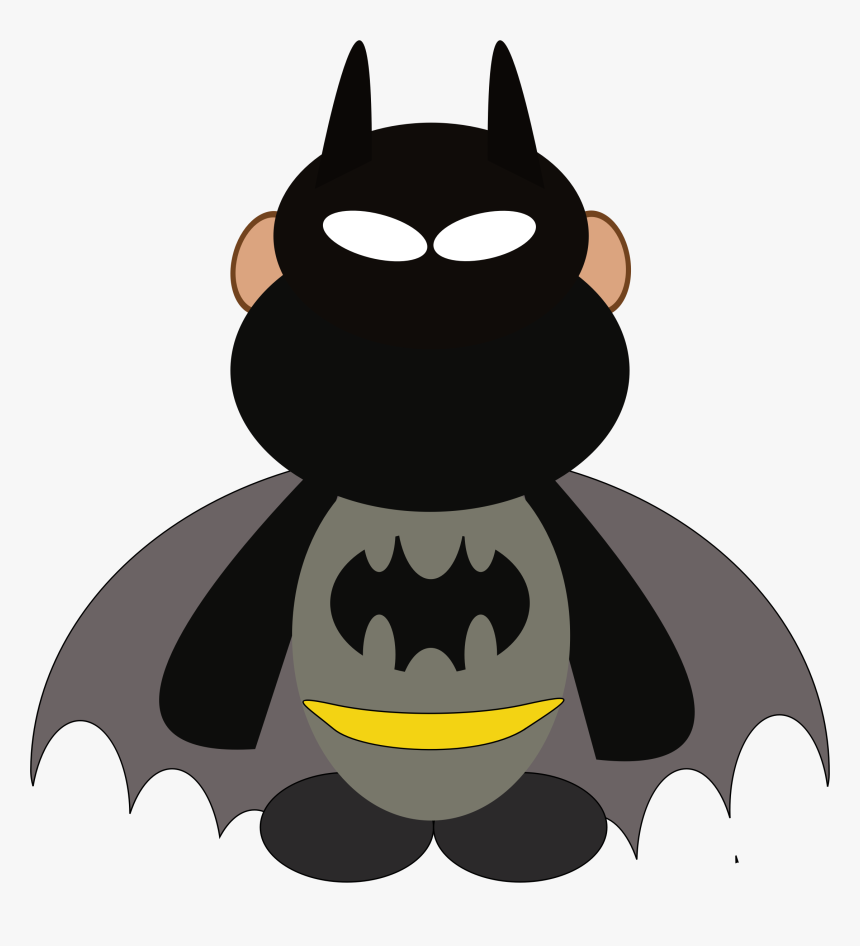 Comic Monkey Clip Arts - Monkey Batman, HD Png Download