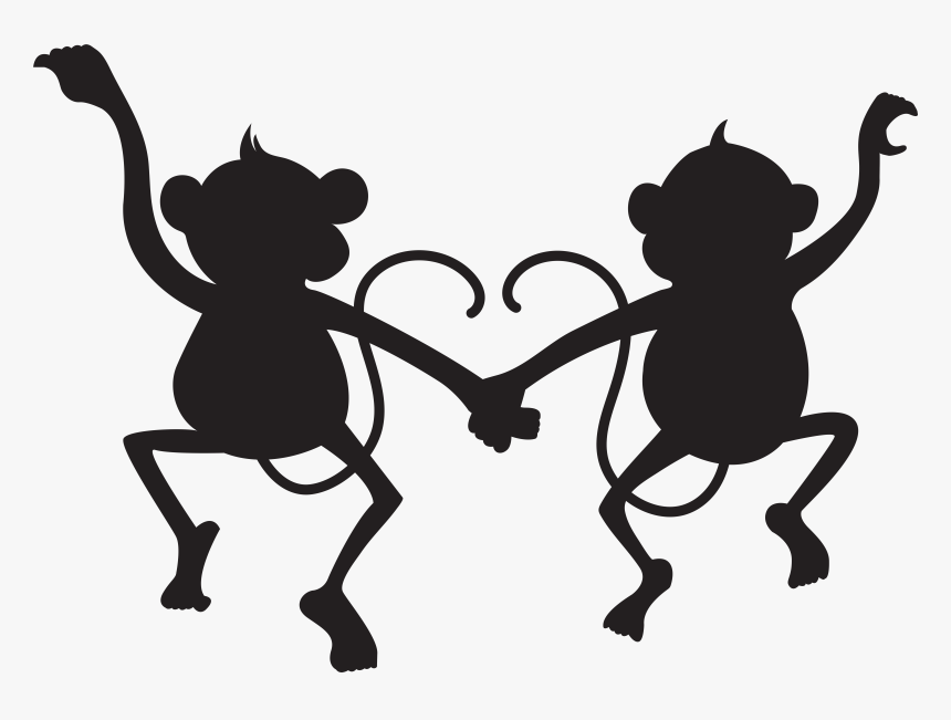 Silhouette Clip Art - Monkey Silhouette Clip Art, HD Png Download