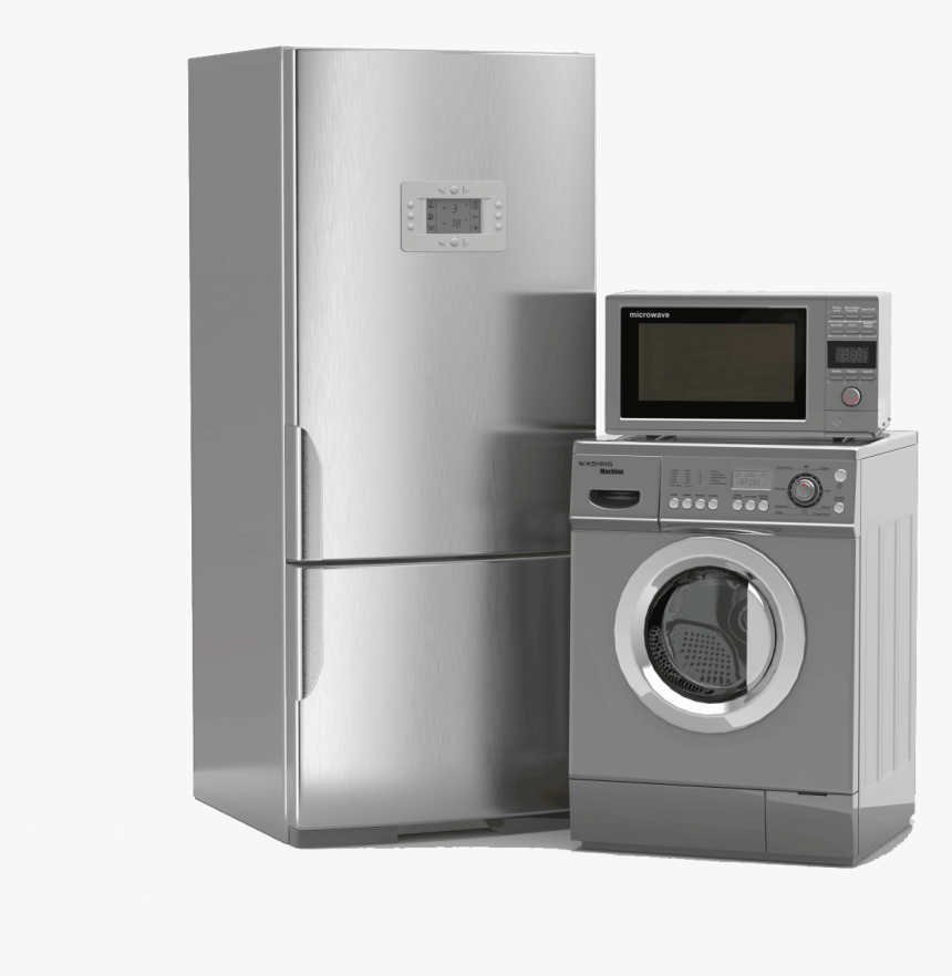 Home Appliances Png Simple - Refrigerator And Washing Machine Png, Transparent Png