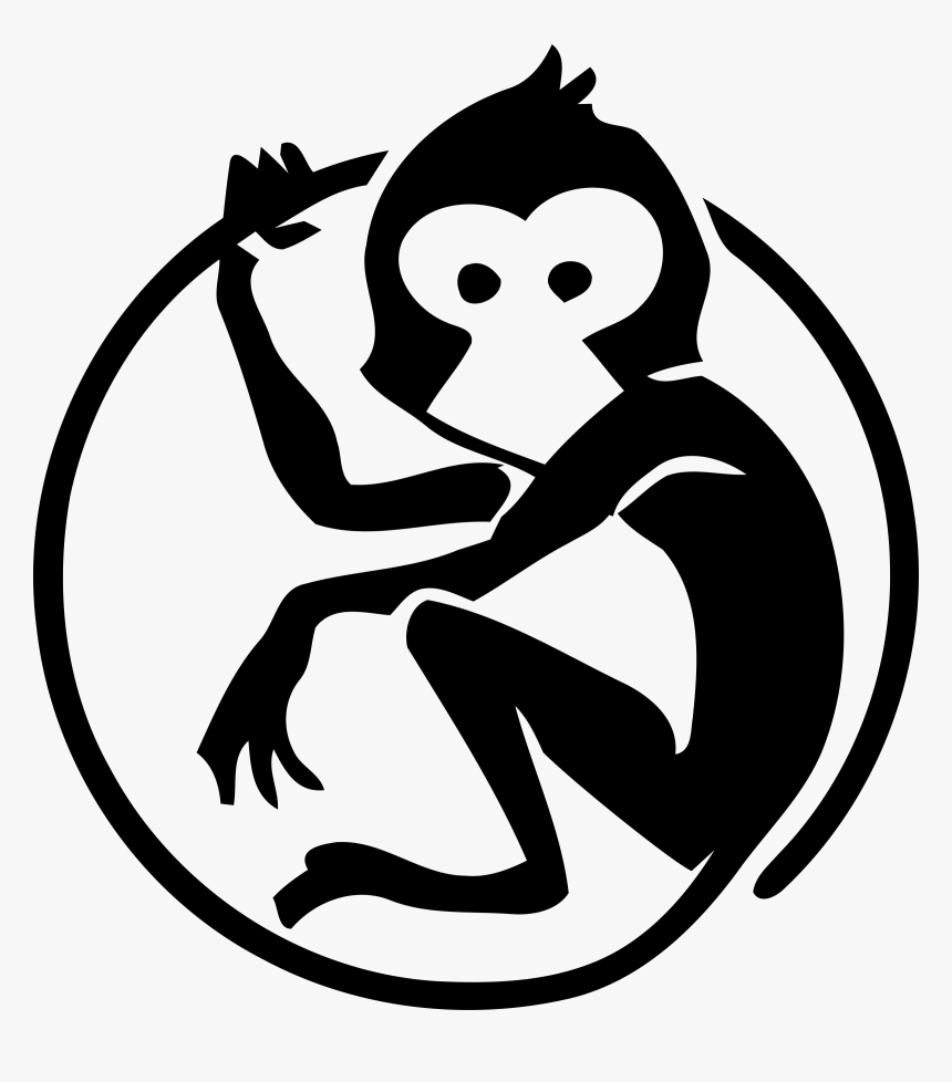 Coeval Logo Png Transparent - Black And White Logos Of Monkeys, Png Download