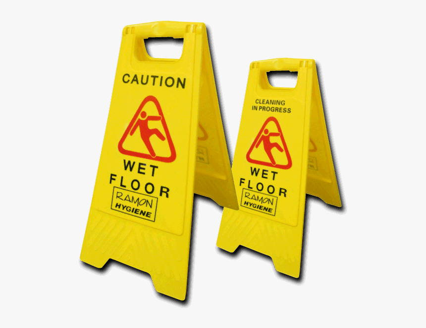 Wet Floor Caution Sign , Png Download - Yellow Wet Floor Sign, Transparent Png