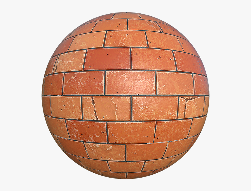 Damaged Red Brick Texture With Cracks, Seamless And - Brickwork, HD Png Download