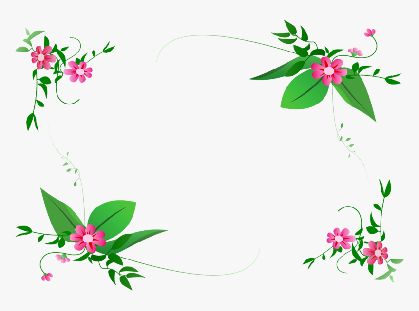 Flower Border Design Png, Transparent Png