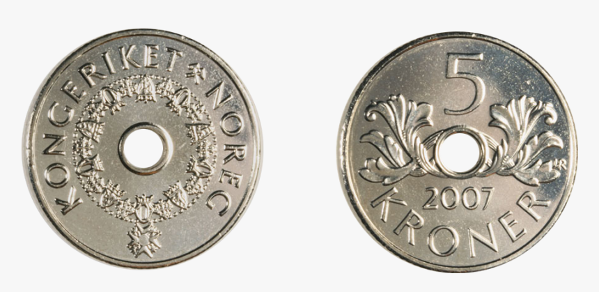 Moneda Krone Corona 5 Noruega - Moneda De Noruega 2019, HD Png Download