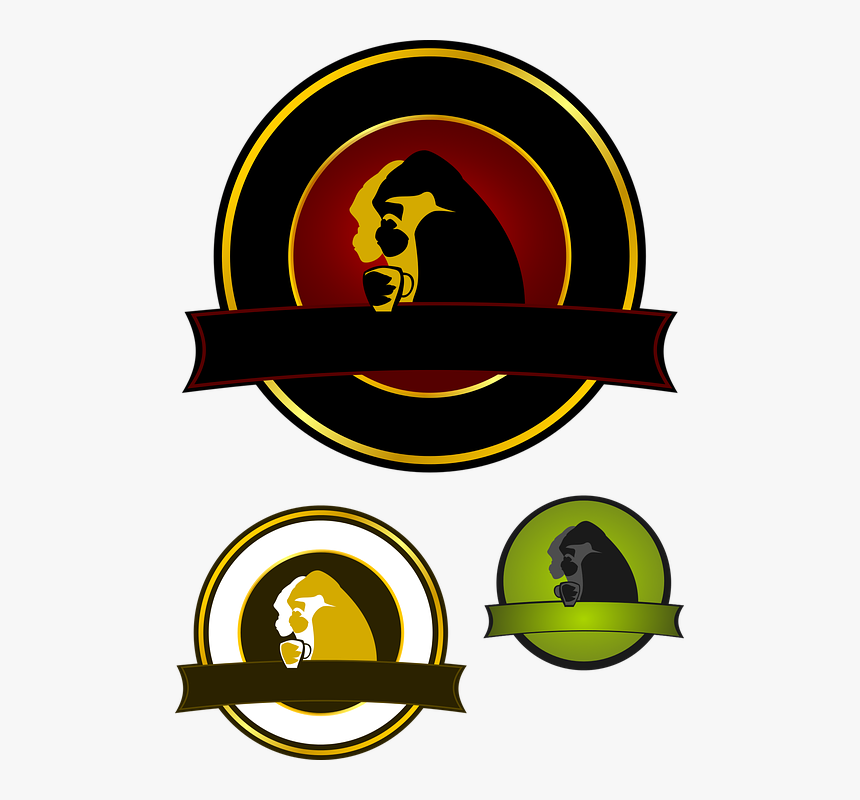 Logo, Primate, Gorilla, Illustration, Zoo, Mammals - Logo Gorilla, HD Png Download