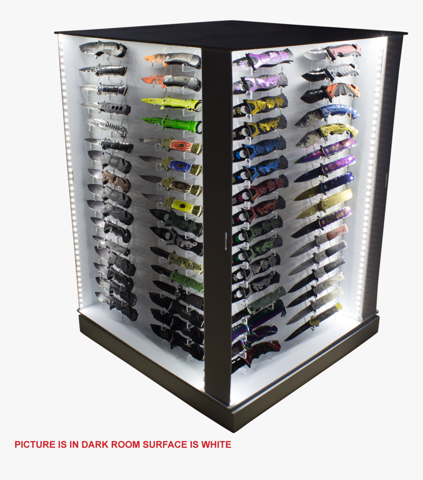 Revolving Light Up 128 Knife Display Case, , Panther, HD Png Download