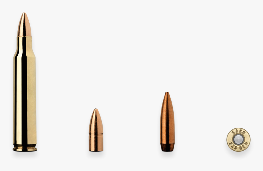 223 Remington Ammunition Cartridge, 105g Bullet, 113g - Ammunition Png, Transparent Png