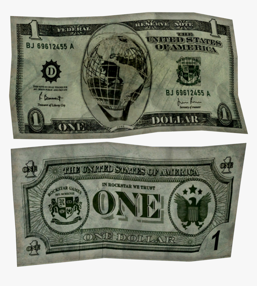 Product,money Handling - Gtav One Dollar Bill, HD Png Download