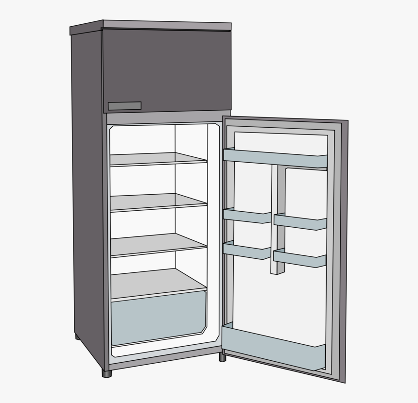 Major Appliance,home Appliance,display Case - Open Fridge Clipart, HD Png Download