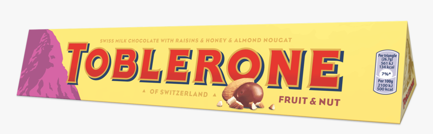 Toblerone Fruit & Nut 360g - Toblerone Chocolate With Nuts, HD Png Download