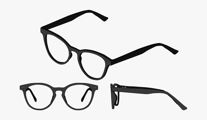 Horn Rim Frames - Glasses, HD Png Download